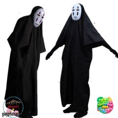 Bộ Trang Phục Vô Diện Đen cho Cosplay - Mặt Nạ, Áo Choàng và Găng Tay Siêu Anh Hùng Dành Cho Trẻ Em và Người Lớn