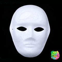 Mặt Nạ Giấy Trắng DIY Trang Điểm Halloween Cho Bé - Mặt Nạ Hóa Trang Sáng Tạo, Thoải Mái và Thân Thiện Với Môi Trường