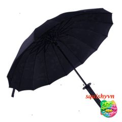 Ô Dù Katana Đen - Dù Che Mưa Chống Bão Cán Kiếm Nhật Siêu Bền, Thiết Kế Độc Đáo và Chắc Chắn 16 Nan 100cm