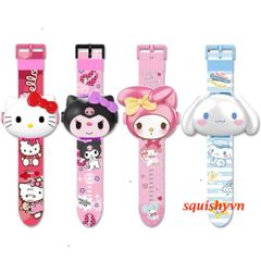 Đồng Hồ Hoạt Hình 3D Hello Kitty và Kuromi Cho Bé - Đồng Hồ Điện Tử Xinh Xắn, Quà Tặng Đáng Yêu Cho Trẻ Em