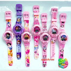Đồng Hồ Kỹ Thuật Số Hoạt Hình Trẻ Em - Người Nhện, Hulk, Hello Kitty - Đồng Hồ Gập Lật LED Chất Lượng Cao