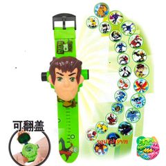 Đồng Hồ Kỹ Thuật Số Hoạt Hình Trẻ Em - Người Nhện, Hulk, Hello Kitty - Đồng Hồ Gập Lật LED Chất Lượng Cao