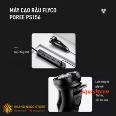 Máy Cạo Râu Flyco Poree PS156 - Tông Đơ Chống Nước, 3 Đầu Cạo, Pin Bền, Thích Hợp Cạo Khô và Ướt, Quà Tặng Nam Ấm Áp