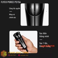 Máy Cạo Râu Flyco Poree PS156 - Tông Đơ Chống Nước, 3 Đầu Cạo, Pin Bền, Thích Hợp Cạo Khô và Ướt, Quà Tặng Nam Ấm Áp
