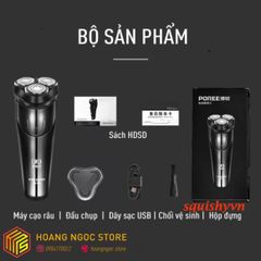 Máy Cạo Râu Flyco Poree PS156 - Tông Đơ Chống Nước, 3 Đầu Cạo, Pin Bền, Thích Hợp Cạo Khô và Ướt, Quà Tặng Nam Ấm Áp
