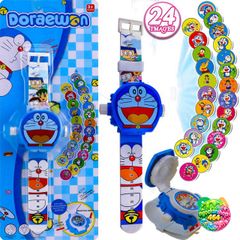 Đồng Hồ Chiếu 3D Cho Trẻ Em - 24 Hình Hoạt Hình Đô Rê Mon, Spiderman, Iron Man, Batman - Đồng Hồ Kỹ Thuật Số Thời Trang