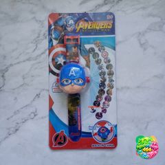 Đồng Hồ Chiếu 3D Cho Trẻ Em - 24 Hình Hoạt Hình Đô Rê Mon, Spiderman, Iron Man, Batman - Đồng Hồ Kỹ Thuật Số Thời Trang