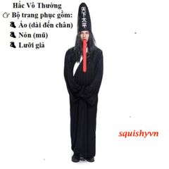 Áo Hắc Bạch Vô Thường Halloween - Trang Phục Kinh Dị Nam - Ma Cà Rồng, Pháp Sư, Diêm Vương, Cương Thi Thú Vị