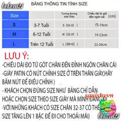 Giày Patin Trẻ Em 2 Lần Sáng Cao Cấp - Khung Kim Loại, Bánh Chạy Bền, Tặng 20 Món Bảo Hộ & Phụ Kiện - Giày Trượt Thể Thao Cho Bé