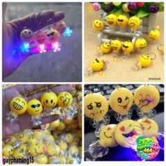 Móc Khóa LED Mặt Cười Emoji Phát Sáng – Phụ Kiện Thời Trang Rực Rỡ, Thiết Kế Xinh Xắn Cho Túi Xách & Chìa Khóa