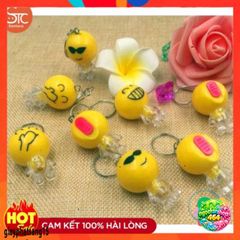 Móc Khóa LED Mặt Cười Emoji Phát Sáng – Phụ Kiện Thời Trang Rực Rỡ, Thiết Kế Xinh Xắn Cho Túi Xách & Chìa Khóa