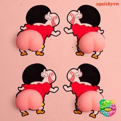 Miếng Dán Silicone Quả Đào Siêu Hot - Giảm Stress, Sticker Dán Điện Thoại & Ô Tô, Đồ Chơi Squishy Độc Đáo, Quà Tặng Dễ Thương