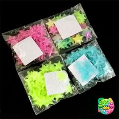 Nhãn Dán Tường Ngôi Sao Phát Sáng - Bộ 100 Chiếc 5 Cánh 4 Màu Sáng Tạo Trang Trí Phòng Ngủ Trẻ Em