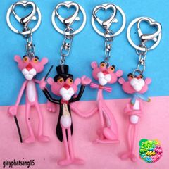 Móc Khóa Pink Panther Thêu - Phụ Kiện Thời Trang Mô Hình Hoạt Hình Độc Đáo, Quà Tặng Dễ Thương Cho Cặp Đôi