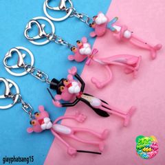 Móc Khóa Pink Panther Thêu - Phụ Kiện Thời Trang Mô Hình Hoạt Hình Độc Đáo, Quà Tặng Dễ Thương Cho Cặp Đôi
