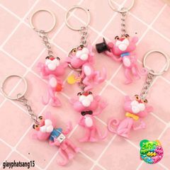 Móc Khóa Pink Panther Thêu - Phụ Kiện Thời Trang Mô Hình Hoạt Hình Độc Đáo, Quà Tặng Dễ Thương Cho Cặp Đôi