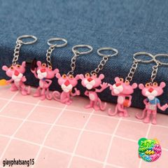 Móc Khóa Pink Panther Thêu - Phụ Kiện Thời Trang Mô Hình Hoạt Hình Độc Đáo, Quà Tặng Dễ Thương Cho Cặp Đôi