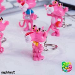 Móc Khóa Pink Panther Thêu - Phụ Kiện Thời Trang Mô Hình Hoạt Hình Độc Đáo, Quà Tặng Dễ Thương Cho Cặp Đôi