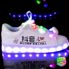 Giày LED Phát Sáng Thể Thao Chữ Hàn - 8 Chế Độ Đèn Nhiều Màu Cho Nam Nữ, Thời Trang Hàn Quốc, Dùng Trong Mọi Sự Kiện