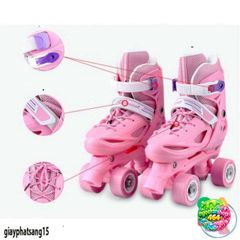 Giày Patin 4 Bánh An Toàn Cho Trẻ Em - Trượt Thoải Mái Từ 5 Đến 14 Tuổi - Giày Chơi An Toàn, Đổi Trả 15 Ngày