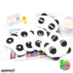 Mặt Nạ Ngủ Gấu Panda Dễ Thương - Bịt Mắt Du Lịch Mềm Mại, Tiện Lợi Cho Giấc Ngủ Thoải Mái