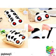 Mặt Nạ Ngủ Gấu Panda Dễ Thương - Bịt Mắt Du Lịch Mềm Mại, Tiện Lợi Cho Giấc Ngủ Thoải Mái