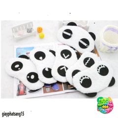 Mặt Nạ Ngủ Gấu Panda Dễ Thương - Bịt Mắt Du Lịch Mềm Mại, Tiện Lợi Cho Giấc Ngủ Thoải Mái