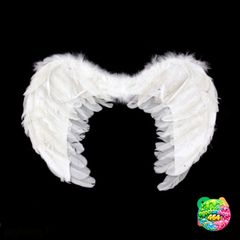 Cặp Vest Thiên Thần Bé Gái Màu Trắng - Trang Phục Halloween, Tiệc Giáng Sinh Đáng Yêu Với Cánh Lông Vũ Cao Cấp