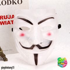 Mặt Nạ Hacker Anonymous Cosplay - Màu Vàng, Bạc, Đen, Trắng - Phụ Kiện Halloween Thời Trang Độc Đáo