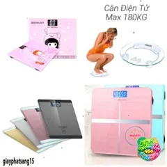 Cân Điện Tử Sức Khỏe Cao Cấp 180kg - Mặt Kính Cường Lực, Chính Xác Cao, Thiết Kế Sang Trọng, Tiết Kiệm Pin