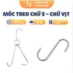 Móc treo thịt hình chữ S và Vịt cao cấp bằng inox - Dụng cụ tiện ích nhà bếp 24cm - Phụ kiện nấu ăn chất lượng (TV1479)