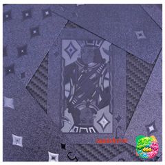 Bộ Bài Tây Cao Cấp Mạ Đen Vàng 24K Chống Thấm Nước - Bài Poker Nhựa PVC Độc Đáo cho Game Thủ và Ảo Thuật