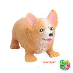 Đồ Chơi Squishy Hình Chó Corgi Dễ Thương - Giảm Stress Cho Bé - An Toàn, Đồ Chơi Phát Triển Trí Tuệ, Chất Liệu PU Mềm mại