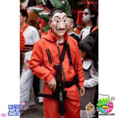 Mặt Nạ Money Heist - Phụ Kiện Hóa Trang La Casa de Papel Chống Bụi, Thoáng Khí Dành Cho Người Lớn và Trẻ Em 5 Tuổi Trở Lên