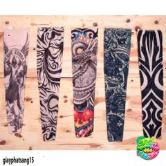 Găng Tay Hình Xăm Chống Nắng Tia UV Thể Thao Halloween - Nylon Co Giãn Dễ Giặt, Phù Hợp Cho Nam Nữ
