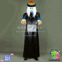 Bộ Trang Phục Cương Thi Thầy Pháp Sư Halloween - Áo Khoác, Mũ Đuôi Sam & Móng Tay Giả - Lễ Hội Hóa Trang Độc Đáo