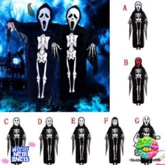 Áo Choàng Halloween Hình Bộ Xương Đầu Lâu, Dơi & Ma Cà Rồng - Trang Phục Hóa Trang Độc Đáo Cho Tiệc Hóa Trang