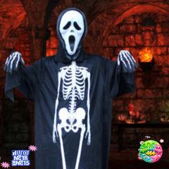 Áo Choàng Halloween Hình Bộ Xương Đầu Lâu, Dơi & Ma Cà Rồng - Trang Phục Hóa Trang Độc Đáo Cho Tiệc Hóa Trang