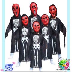 Áo Choàng Halloween Hình Bộ Xương Đầu Lâu, Dơi & Ma Cà Rồng - Trang Phục Hóa Trang Độc Đáo Cho Tiệc Hóa Trang