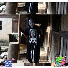 Áo Choàng Halloween Hình Bộ Xương Đầu Lâu, Dơi & Ma Cà Rồng - Trang Phục Hóa Trang Độc Đáo Cho Tiệc Hóa Trang