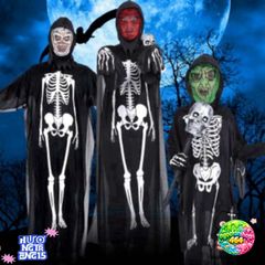 Áo Choàng Halloween Hình Bộ Xương Đầu Lâu, Dơi & Ma Cà Rồng - Trang Phục Hóa Trang Độc Đáo Cho Tiệc Hóa Trang