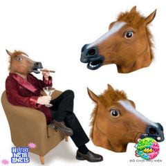 Mặt Nạ Hóa Trang Ngựa Silicone - Cosplay Halloween Độc Đáo Dành Cho Các Bữa Tiệc Hóa Trang và Sự Kiện Thú Vị