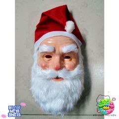 Mặt Nạ Ông Già Noel Độc Đáo Kèm Mũ Santa - Phụ Kiện Giáng Sinh & Halloween Cho Bữa Tiệc Thú Vị
