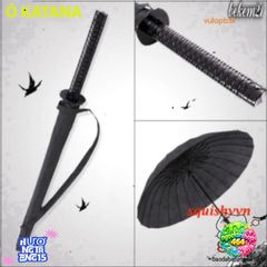 Ô Dù Che Mưa Katana Đen - Phong Cách Kiếm Nhật, Bền Bỉ 16 Nan, Chống Gió và Nắng Tốt, Thời Trang Độc Đáo cho Mọi Dịp