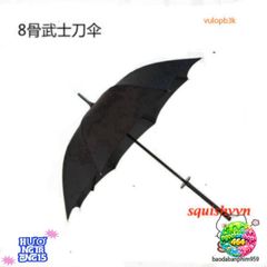 Ô Dù Che Mưa Katana Đen - Phong Cách Kiếm Nhật, Bền Bỉ 16 Nan, Chống Gió và Nắng Tốt, Thời Trang Độc Đáo cho Mọi Dịp