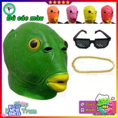 Mặt Nạ Đầu Cá Chép Silicon Halloween - Phụ Kiện Hóa Trang Sáng Tạo Cho Tiệc Cosplay Và Sự Kiện Vui Nhộn