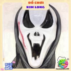 Bộ Trang Phục Hóa Trang Halloween Bộ Xương 3 Món - Áo Choàng, Găng Tay, Mặt Nạ Dành Cho Trẻ Em và Người Lớn