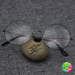 Kính Mát Ngố Vintage Cho Teen - Chống Vỡ, Có Thể Thay Mắt, Phù Hợp Đi Đường và Thời Trang, Gọng Kim Loại Bền Chắc