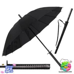 Ô Dù Katana Kiểu Kiếm Nhật Bản - Dù Chống Mưa Nắng 16 Nan Màu Đen, Phụ Kiện Thời Trang Độc Đáo và Nổi Bật
