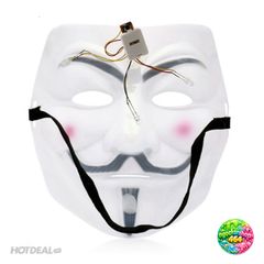 Mặt Nạ Hacker Anonymous Guy Fawkes Màu Trắng - Phụ Kiện Thời Trang V cho Vendetta, Món Quà Độc Đáo cho Fan Fandom